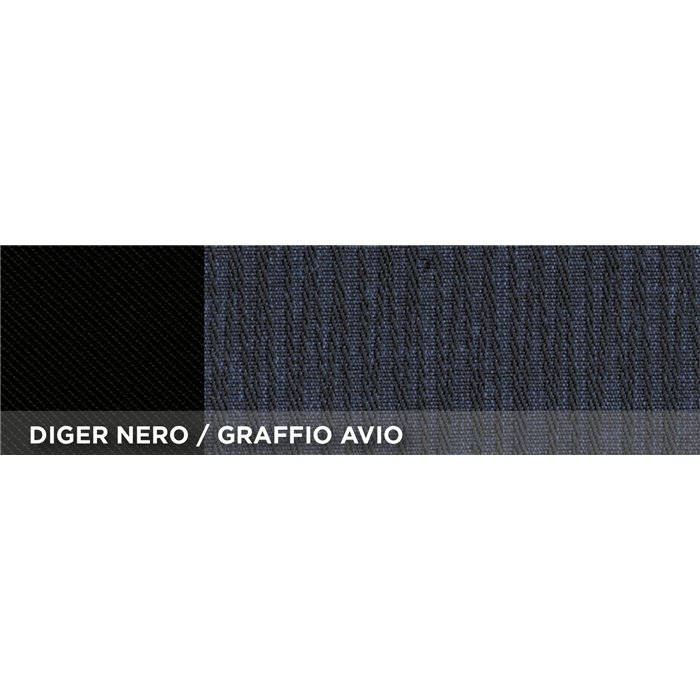 Coprisedili anteriori Fast&Smart tg. media tess. misto cotone avio/nero