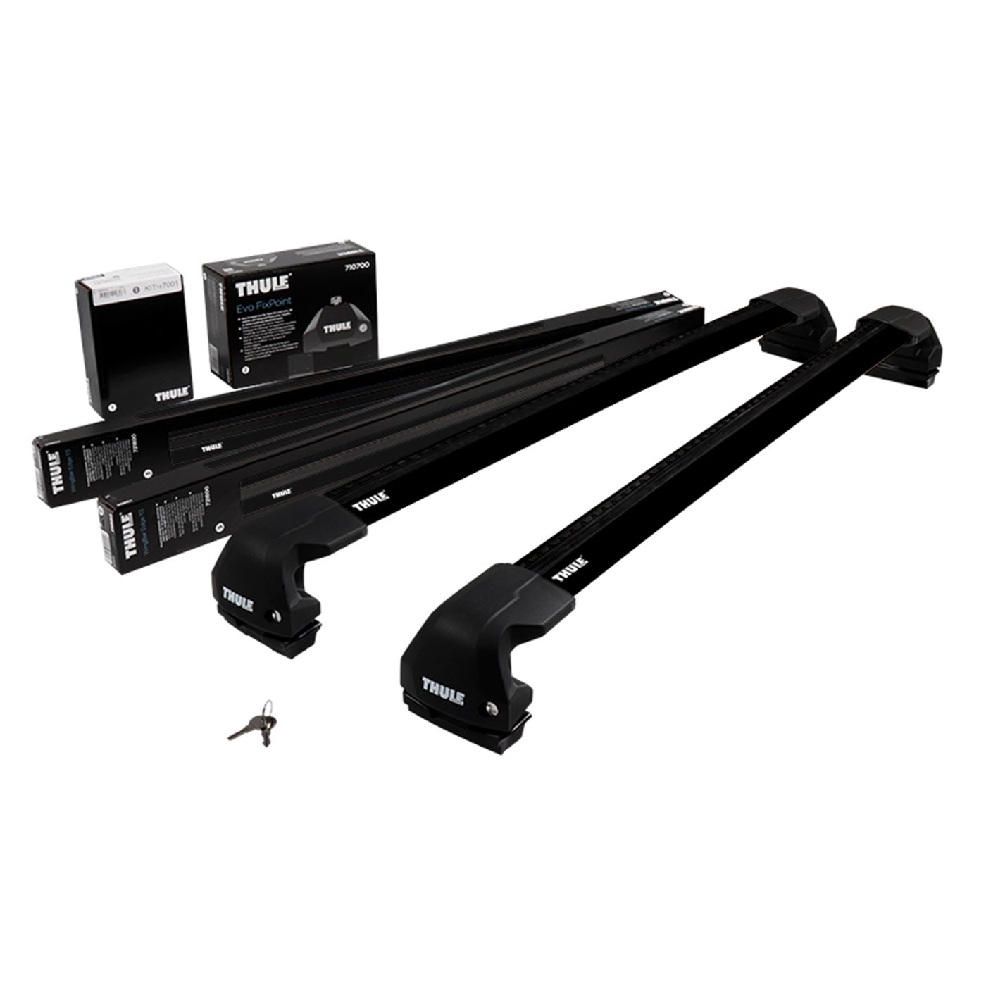 Thule WingBar Edge - Sistema portatutto aerodinamico a profilo ribassato con barre in alluminio nero