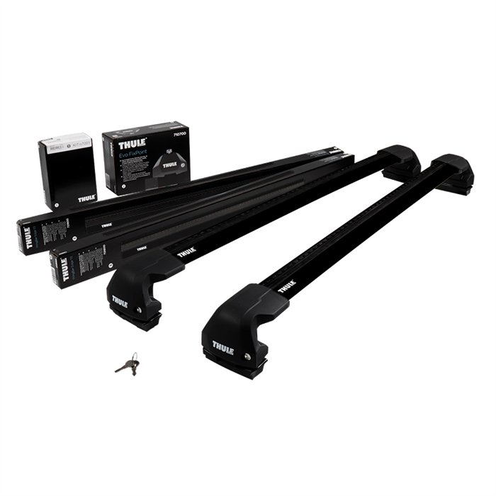 Thule WingBar Edge - Sistema portatutto aerodinamico a profilo ribassato con barre in alluminio nero