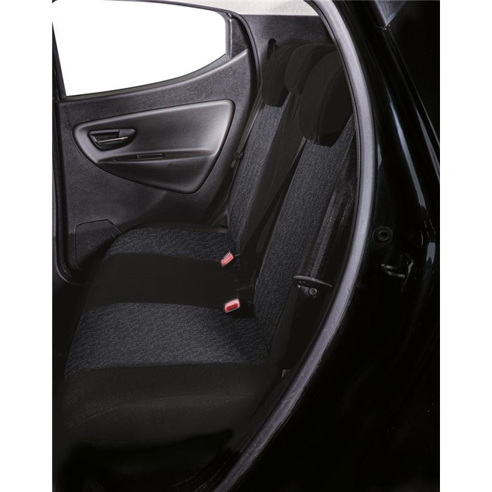 Serie completa coprisedili personalizzati Lancia Ypsilon 11˃24 5 posti tess. misto cotone nero/antracite