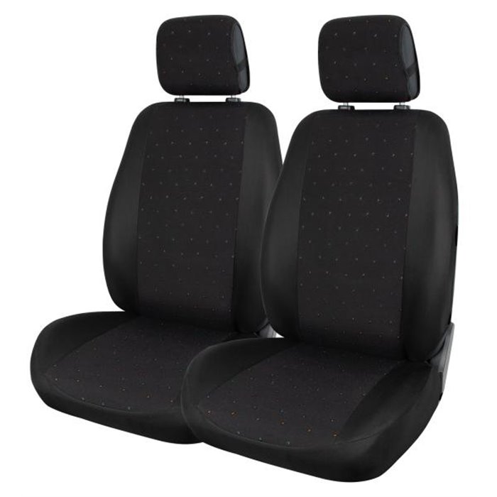 Coprisedili anteriori Fast&Smart tg. speciale tess. misto cotone nero/black&color