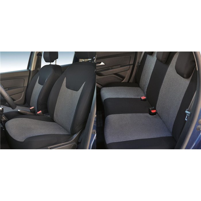 Serie completa coprisedili personalizzati JEEP Renegade 14˃/Compass 17˃, DACIA Duster I 10˃18 / Sandero 20˃ tess. Millepunti ant