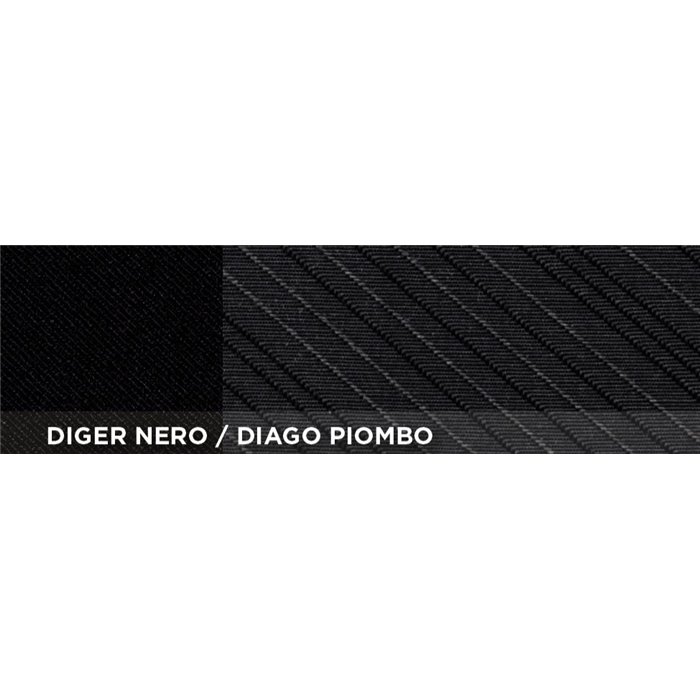 Coprisedili anteriori personalizzati Fiat Ducato camper 94˃02 tess. misto cotone grigio/nero