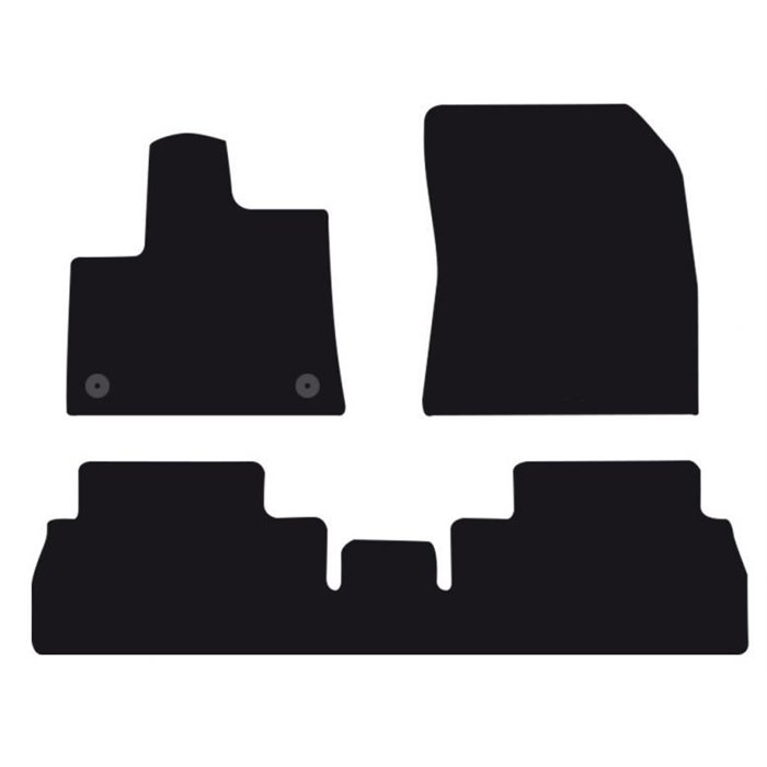 Tappeti moquette Tailor CITROEN Berlingo 5p. 18˃ - OPEL Combo E Life 18˃ - PEUGEOT Rifter 18˃  5 posti (fix tondo)