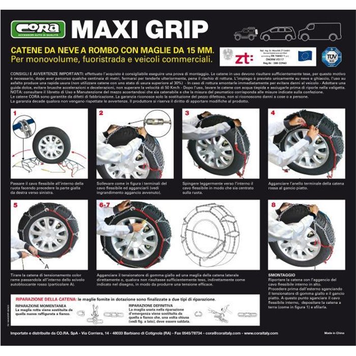 Catene neve  Maxi Grip 15 mm gruppo 115