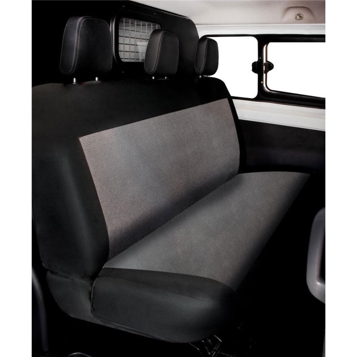 Coprisedile universale posteriore 3 posti per furgone tess. misto cotone nero