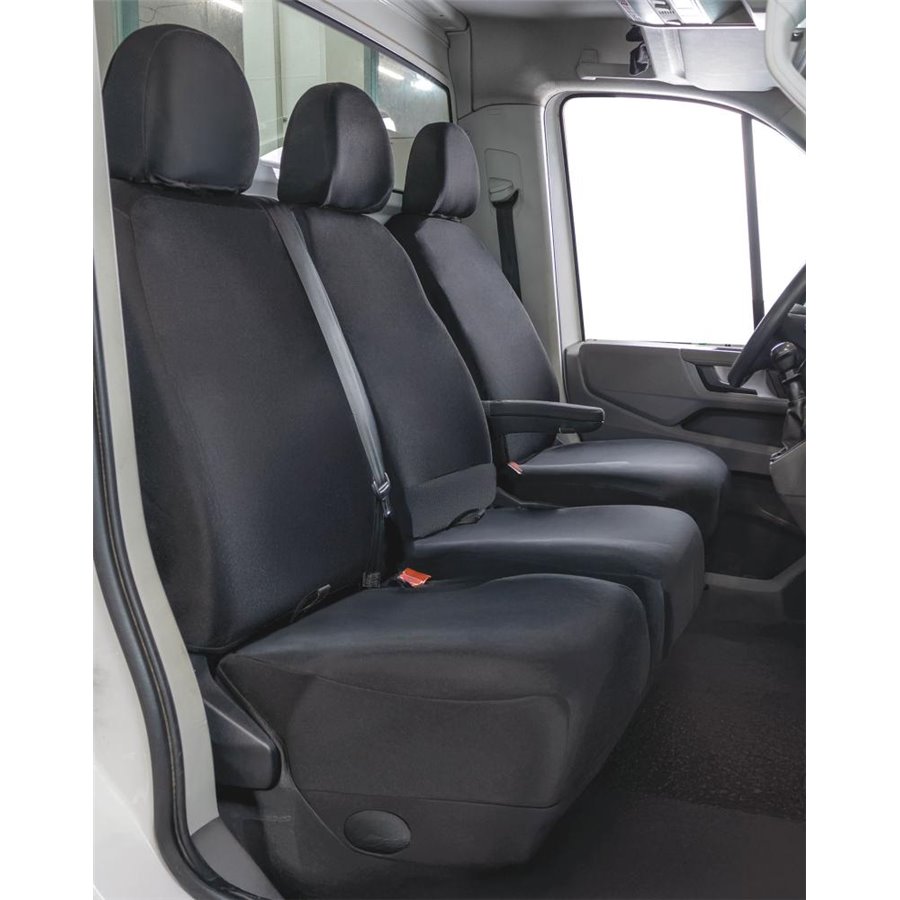 Coprisedili per furgoni tg. SP35 seduta divisa apribile tess. poliestere nero