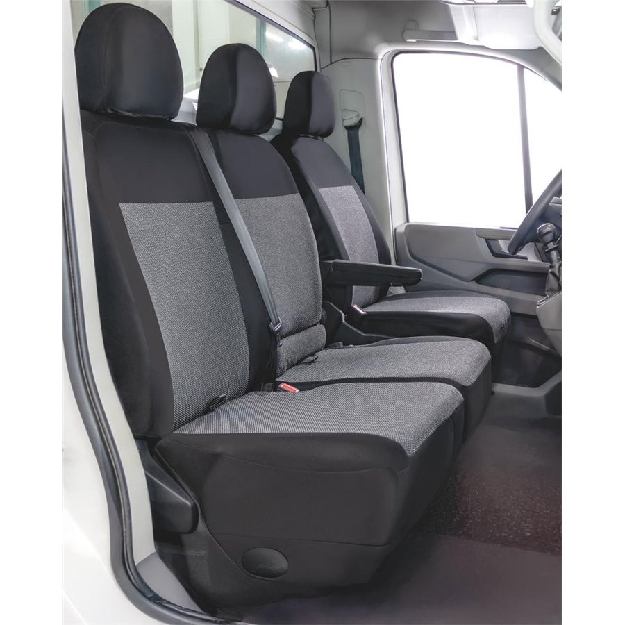 Coprisedili per furgoni tg. SP35 seduta divisa apribile tess. misto cotone nero