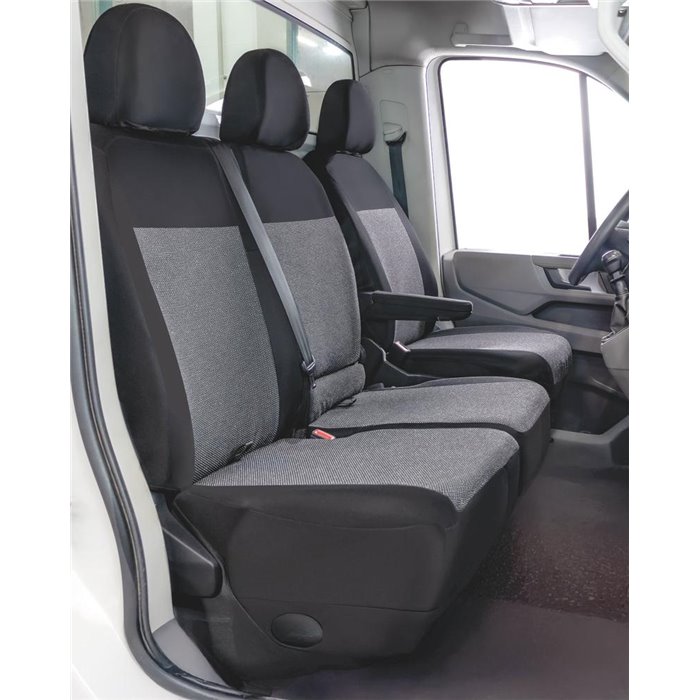 Coprisedili per furgoni tg. SP35 seduta divisa apribile tess. misto cotone nero
