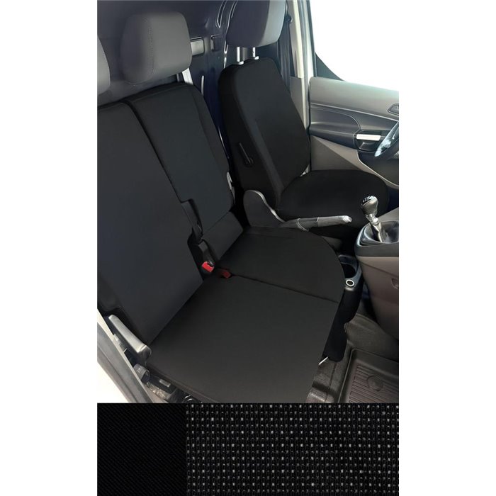 Coprisedili per furgoni tg. SP36 seduta divisa apribile tess. misto cotone nero
