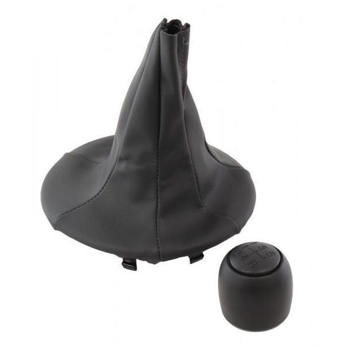 Pomello e cuffia cambio con ghiera FIAT Panda II 03˃12 grigio