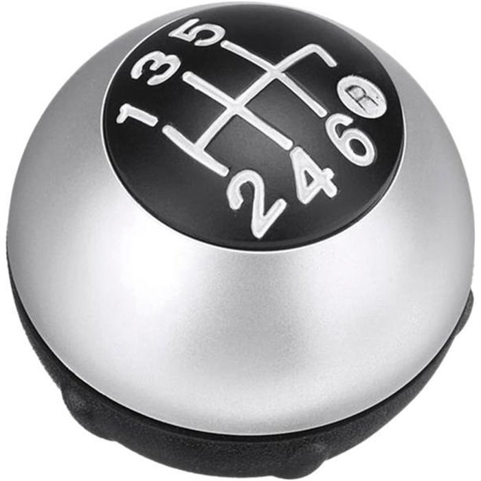Pomello cambio 6 velocità FIAT 500 07˃ argento opaco