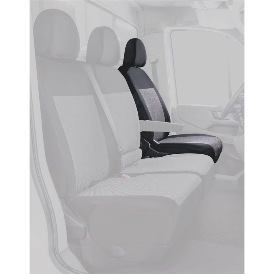 Coprisedile lato guida per furgoni tg. SP35 tess. misto cotone nero