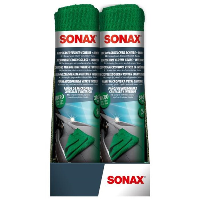 2 Panni microfibra alta qualità per vetri e interni