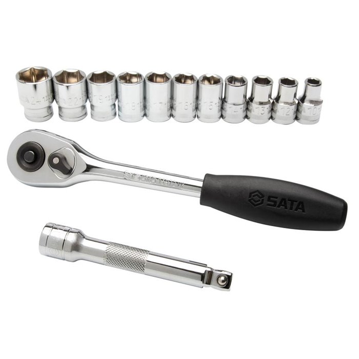 Set bussole metriche esagonali 1/2" 13 pz