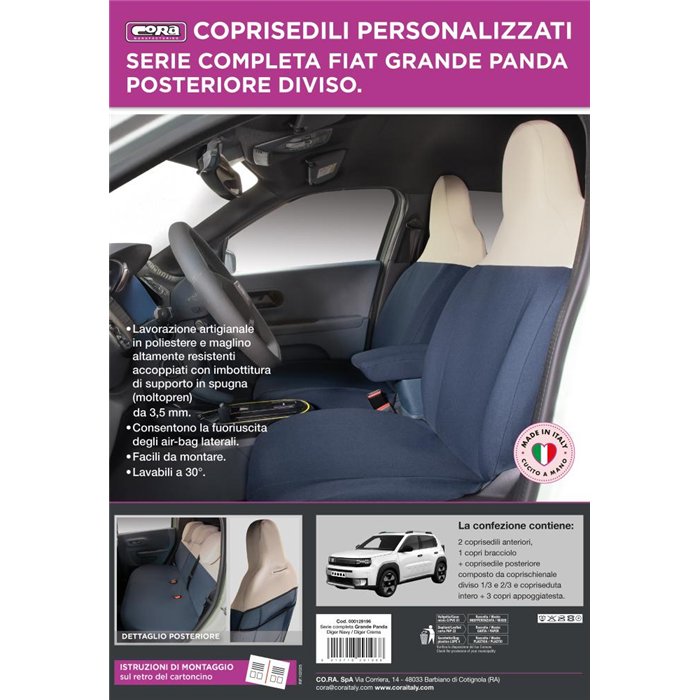 COMPL.GRANDE PANDA 25- 5 POSTI POST.DIVISO DIGER NAVY/DIGER CREMA