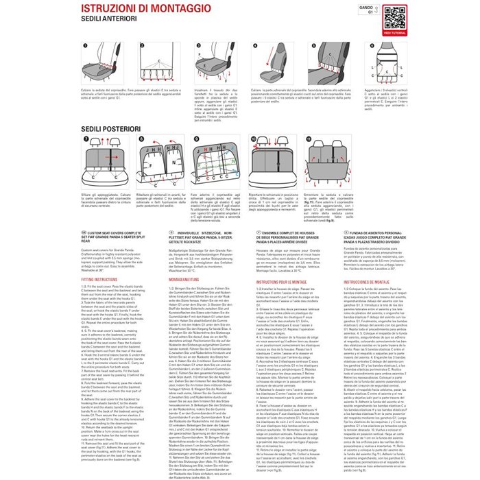 COMPL.GRANDE PANDA 25- 5 POSTI POST.DIVISO DIGER NAVY/DIGER CREMA