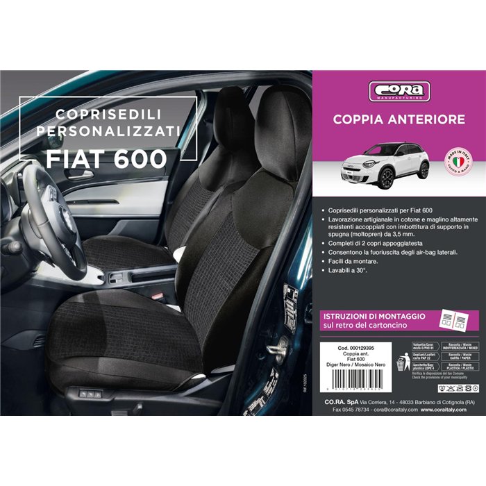 CP. ANT. FIAT 600 DIGER NERO-MOSAICO NERO