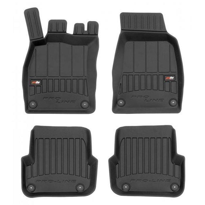 Tappeti in TPE 3D AUDI A6 06˃11 (C6) (distanza clip fissaggio tappeti posteriori 34,5 cm)