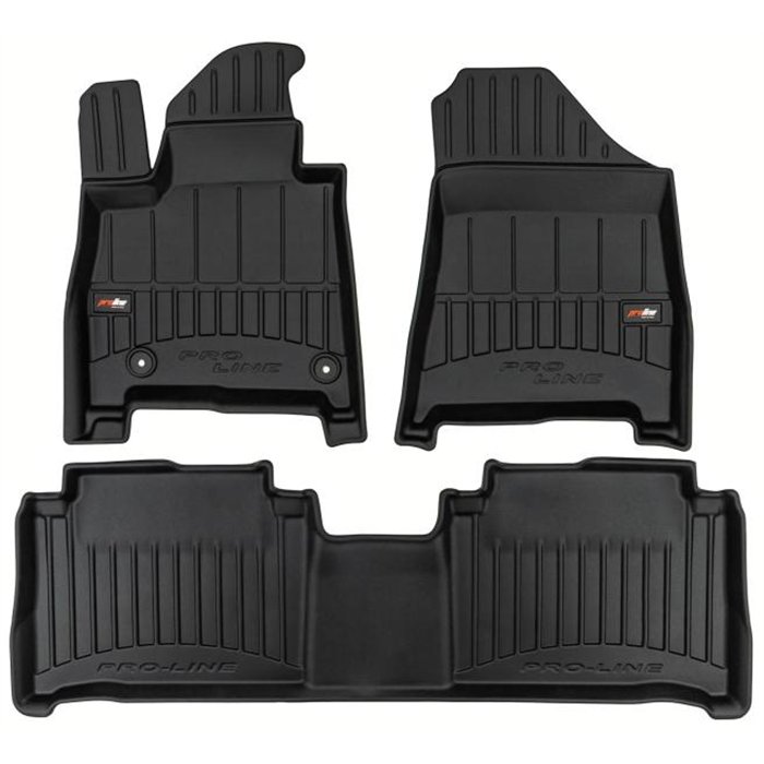 Tappeti in TPE 3D HYUNDAI Santa Fe V 23˃ (ibrida ricaricabile, 7 posti, prima e seconda fila)