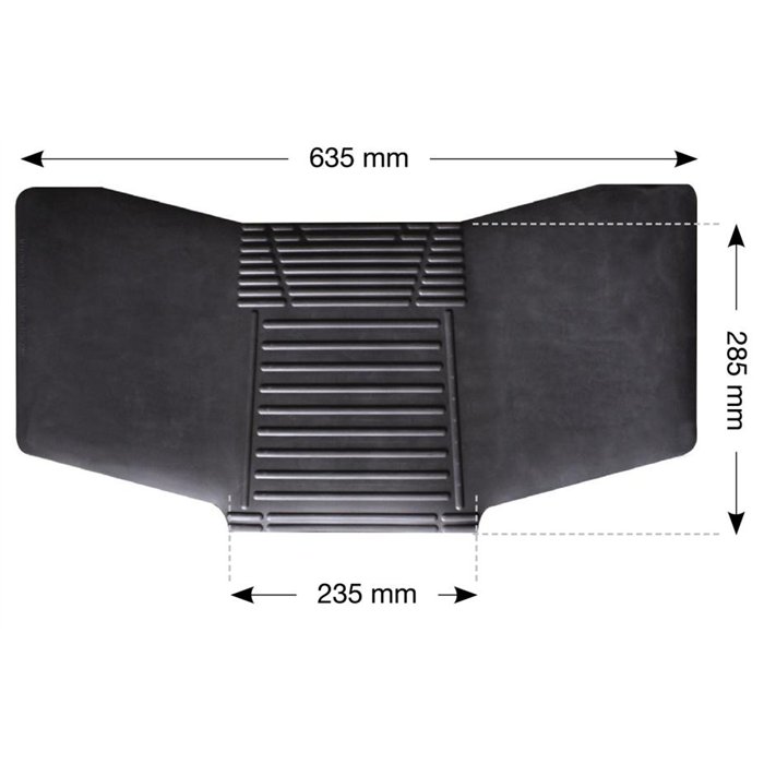 Tappeto gomma universale copri tunnel Uni Rear Middle