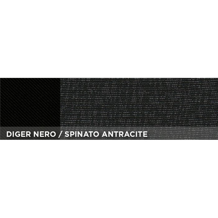Coprisedili anteriori personalizzati Lancia Ypsilon 11˃24 tess. misto cotone nero/antracite