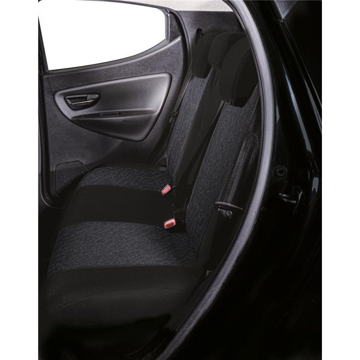 Serie completa coprisedili personalizzati Lancia Ypsilon 11˃24 5 posti tess. misto cotone nero/antracite