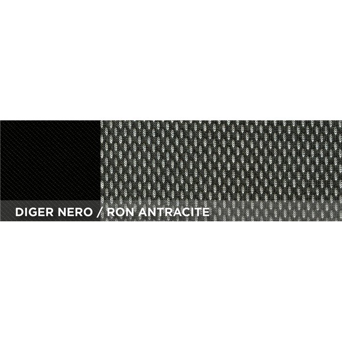 Serie completa coprisedili Fast&Smart tg. speciale tess. misto cotone antracite/nero