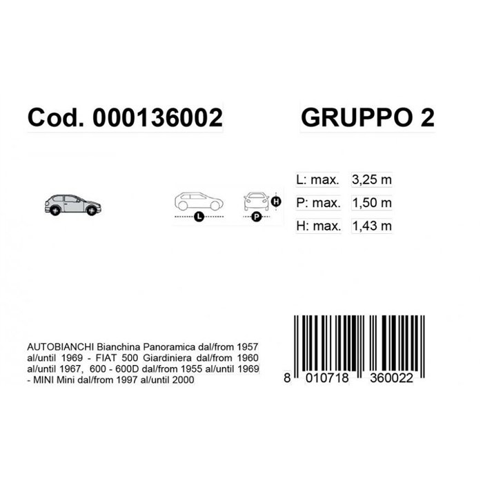 Copriauto Gabardine Car mod. 2