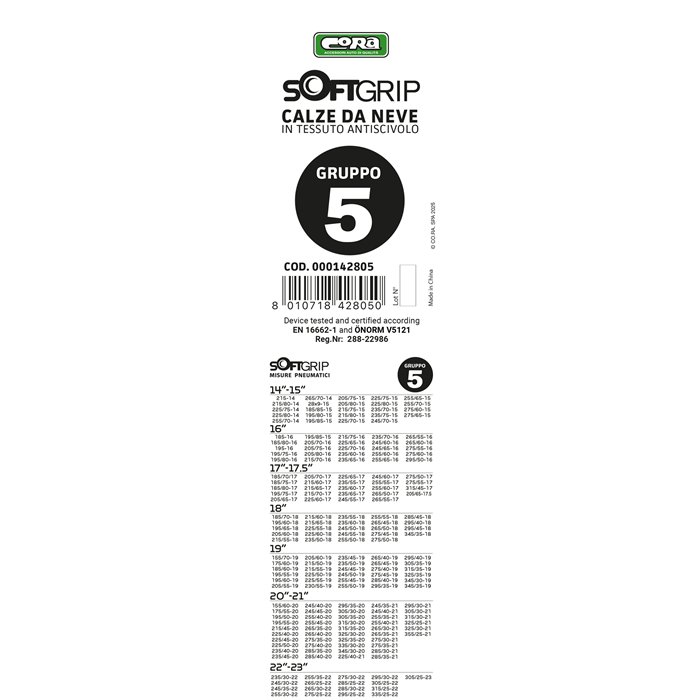 Calze da neve in tessuto SoftGrip gruppo 5