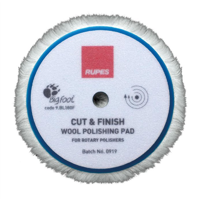 Tampone in lana Cut&Finish per lucidatrice rotativa con platorello da 125 mm