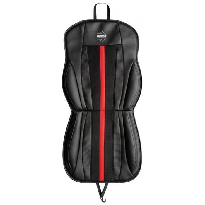 Cuscino sedile Stripe nero/rosso