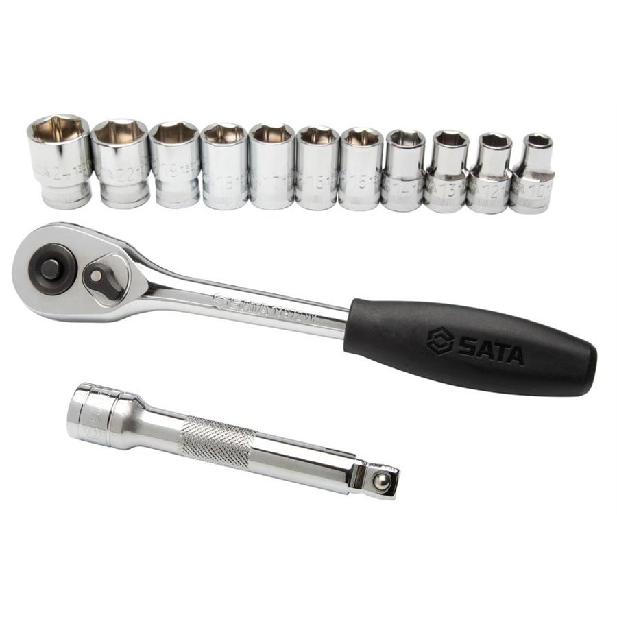 Set bussole metriche esagonali 1/2" 13 pz