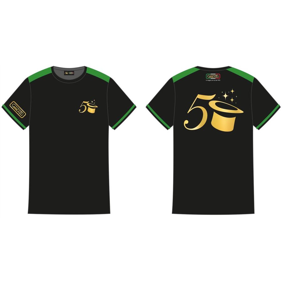 T-shirt unisex 50° nera taglia M