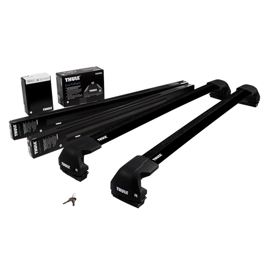 Thule WingBar Edge - Sistema portatutto aerodinamico a profilo ribassato con barre in alluminio nero