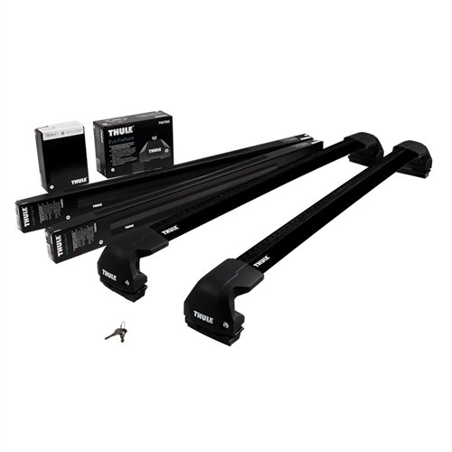 Thule WingBar Edge - Sistema portatutto aerodinamico a profilo ribassato con barre in alluminio nero