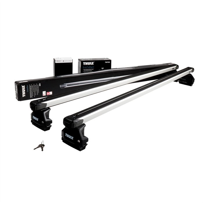 Thule SlideBar Evo - Innovativo sistema portatutto con meccanismo di scorrimento bidirezionale con barre in alluminio