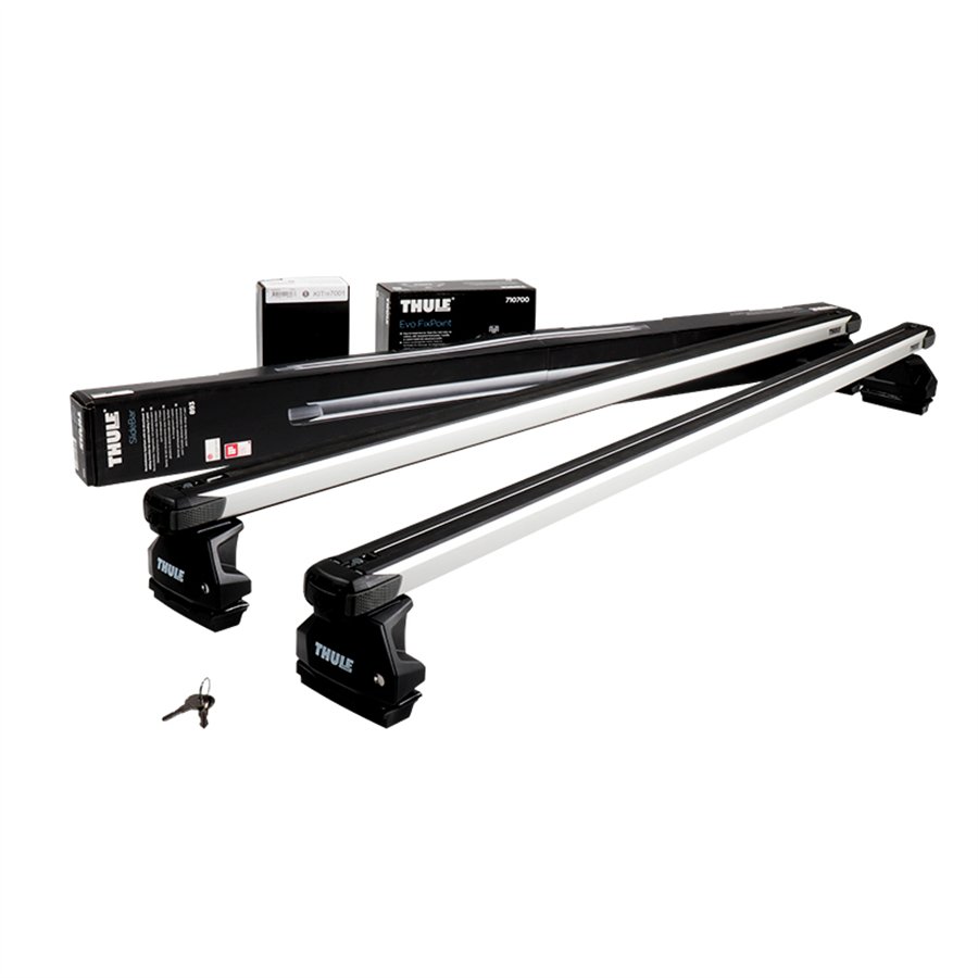 Thule SlideBar Evo - Innovativo sistema portatutto con meccanismo di scorrimento bidirezionale con barre in alluminio
