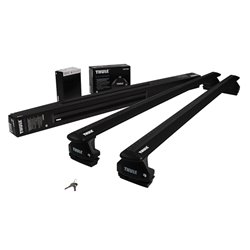 Thule Evo WingBar (con nuovo piede Evo 7107) - Soluzione composta Barre in alluminio color nero sicure e silenziose