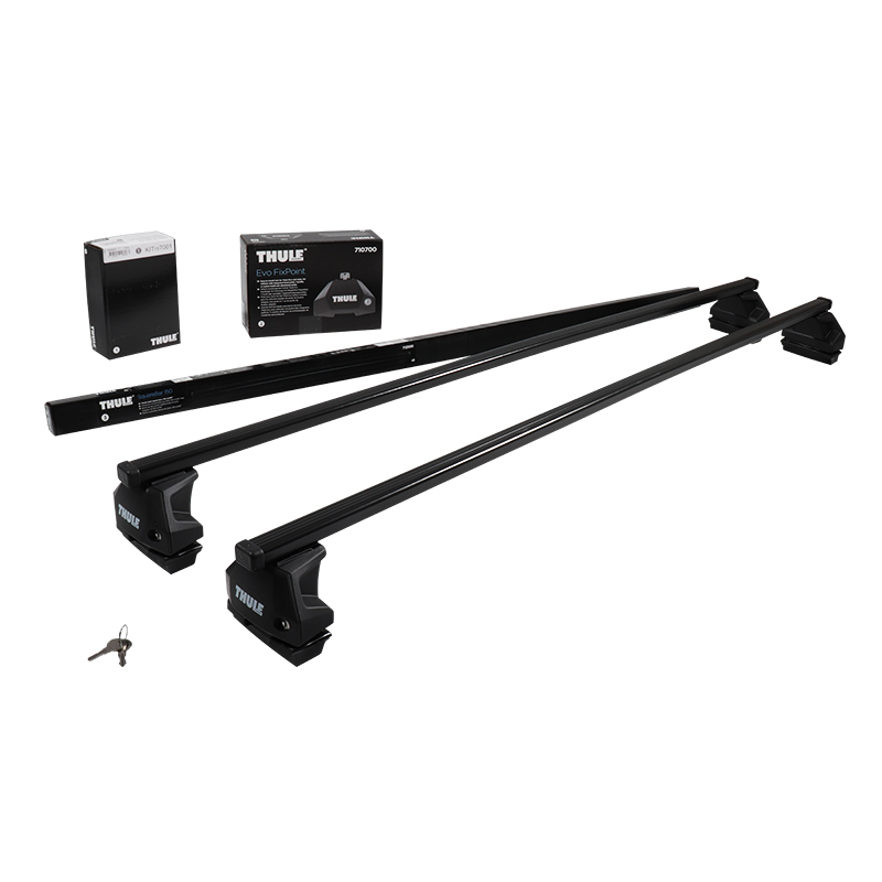 Thule Evo SquareBar (con nuovo piede Evo 7107) - Soluzione composta Barre in acciaio rivestito